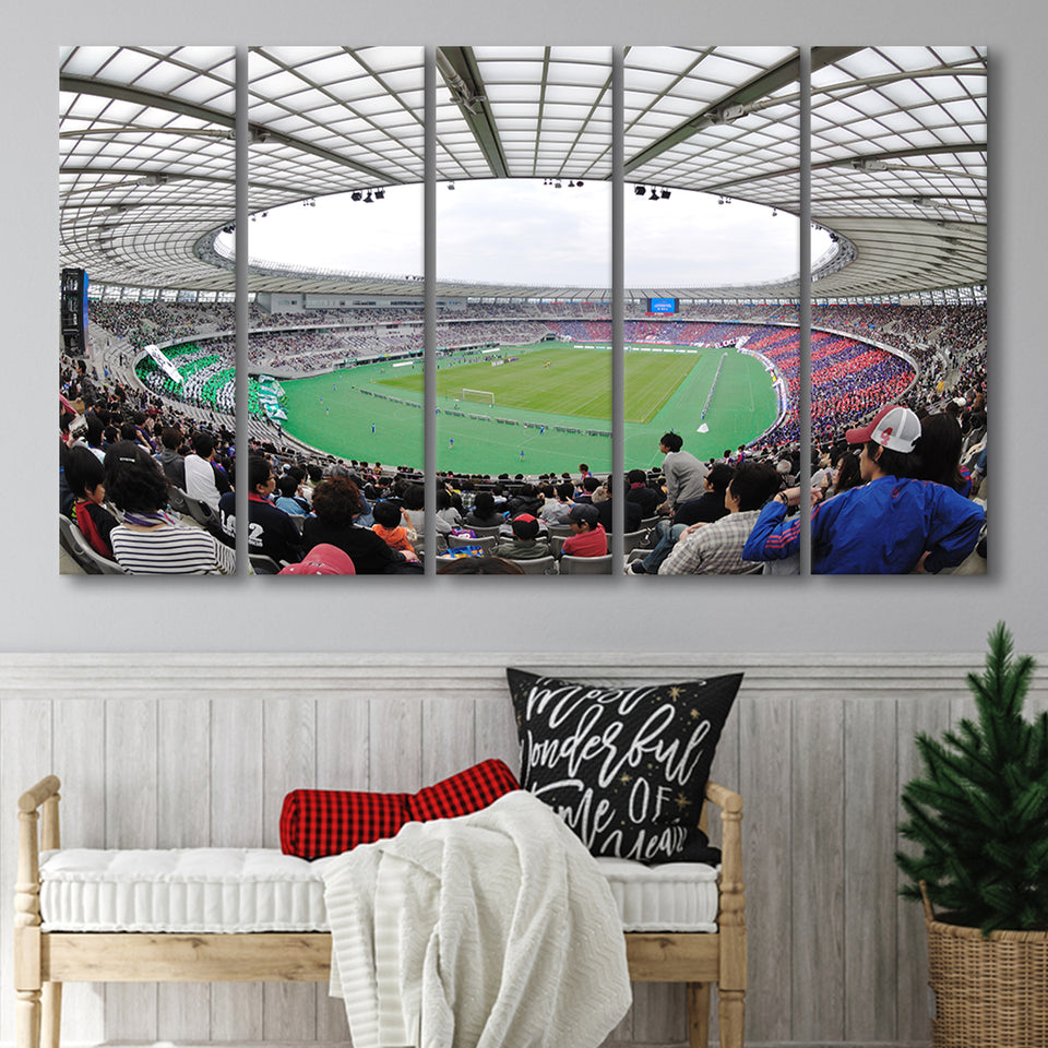 Ajinomoto Stadium in Japan, Stadium Canvas, Sport Art, Gift for him, Multi Panels B, Canvas Prints Wall Art Decor