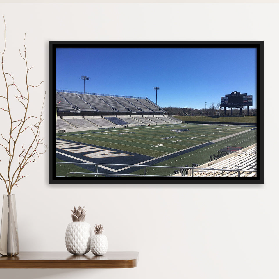 Akron Zips Wall Art InfoCision Stadium Framed Canvas Prints,Sport Stadium Art Prints, Fan Gift