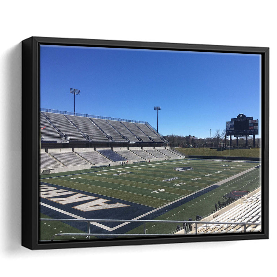Akron Zips Wall Art InfoCision Stadium Framed Canvas Prints,Sport Stadium Art Prints, Fan Gift