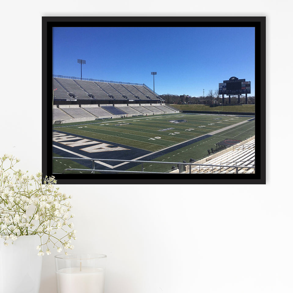 Akron Zips Wall Art InfoCision Stadium Framed Canvas Prints,Sport Stadium Art Prints, Fan Gift