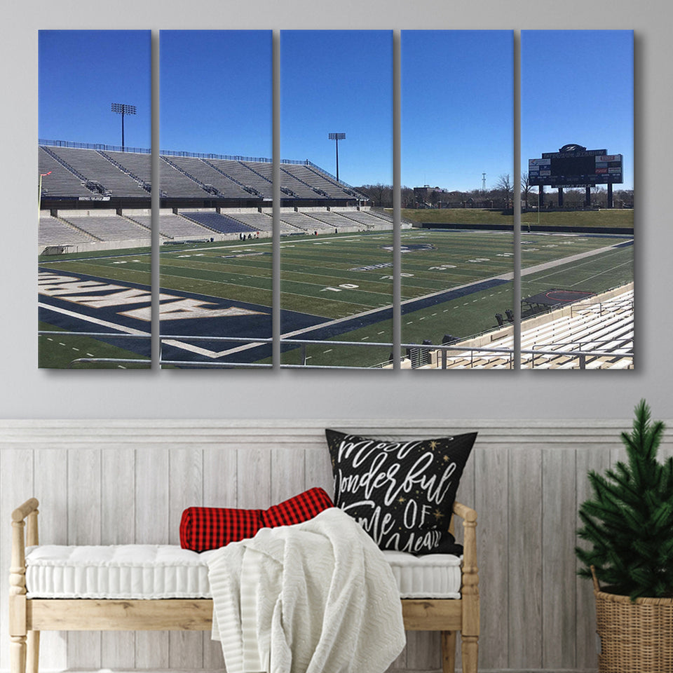 Akron Zips Wall Art InfoCision Stadium Canvas Prints,Multi Panels B,Sport Stadium Art Prints, Fan Gift
