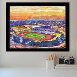 Alabama AM Bulldogs Louis Crews Stadium Watercolor, Sport Prints Fan Gift, Framed Art Prints Wall Art Decor