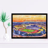 Alabama AM Bulldogs Louis Crews Stadium Watercolor, Sport Prints Fan Gift, Framed Art Prints Wall Art Decor