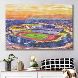 Alabama AM Bulldogs Louis Crews Stadium Watercolor, Sport Art Prints Fan Gift, Canvas Prints Wall Art Decor