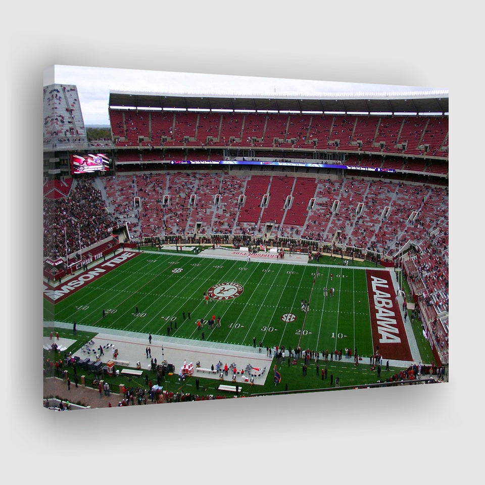 Alabama Crimson Tide Stadium Canvas Prints Bryant Denny Stadium Wall Art,Sport Stadium Art Prints, Fan Gift, Wall Decor
