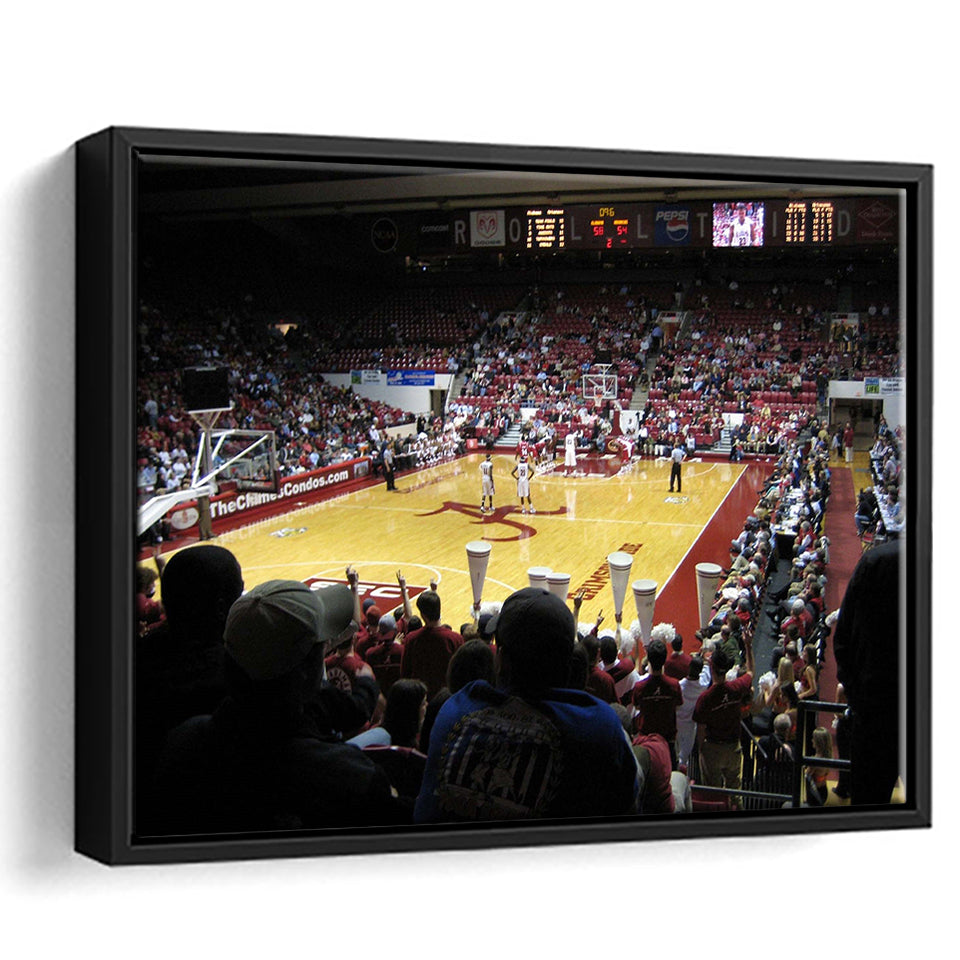 Alabama Crimson Tide Stadium Framed Canvas Prints Coleman Coliseum Wall Art,Sport Stadium Art Prints, Fan Gift