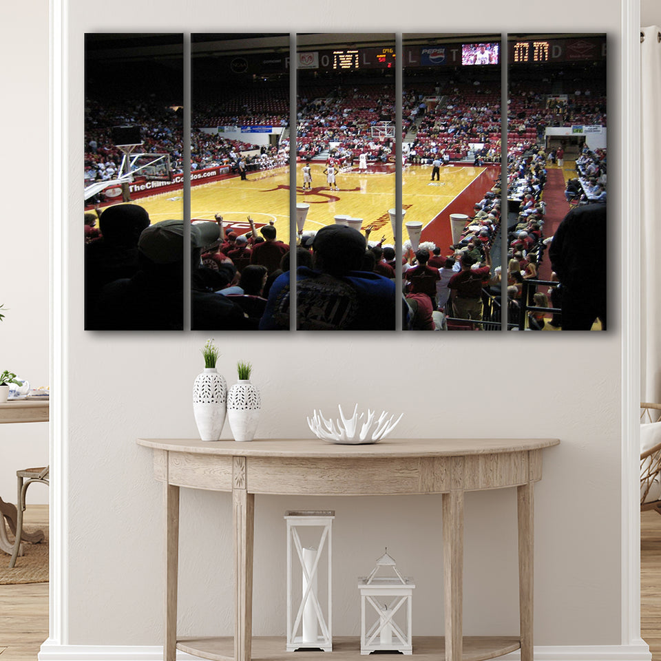 Alabama Crimson Tide Stadium Canvas Prints Coleman Coliseum Wall Art,Multi Panels B,Sport Stadium Art Prints, Fan Gift