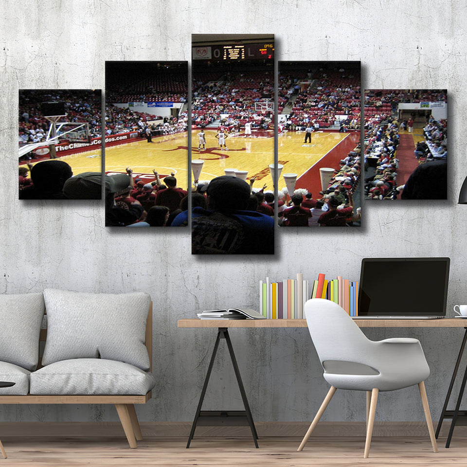Alabama Crimson Tide Stadium Canvas Prints Coleman Coliseum Wall Art,Multi Panels,Sport Stadium Art Prints, Fan Gift