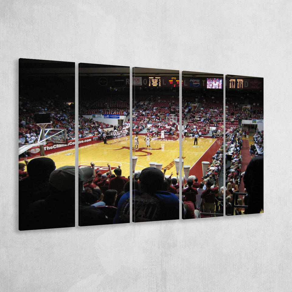 Alabama Crimson Tide Stadium Canvas Prints Coleman Coliseum Wall Art,Multi Panels B,Sport Stadium Art Prints, Fan Gift