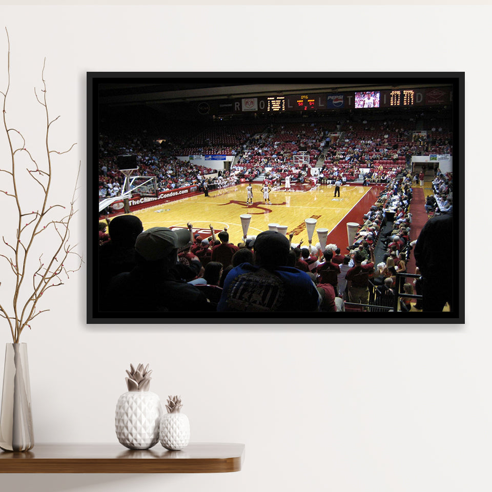 Alabama Crimson Tide Stadium Framed Canvas Prints Coleman Coliseum Wall Art,Sport Stadium Art Prints, Fan Gift