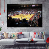 Alabama Crimson Tide Stadium Framed Canvas Prints Coleman Coliseum Wall Art,Sport Stadium Art Prints, Fan Gift