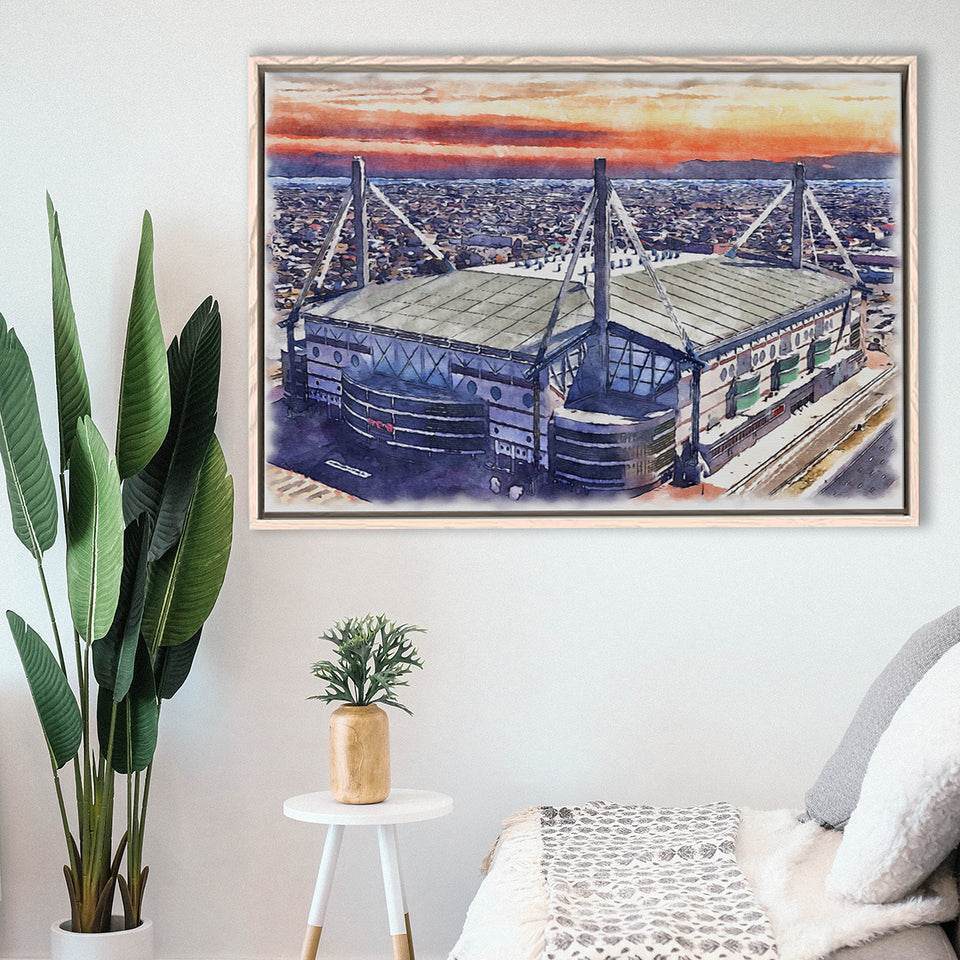 Alamodome Stadium UTSA Roadrunners Watercolor, Sport Art Prints Fan Gift, Framed Canvas Prints Wall Art Decor