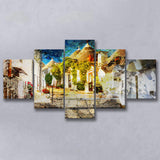 Alberobello, Alberobello Painting, Alberobello, Multi Panels, 5 Pieces, Canvas Prints Wall Art Home Decor