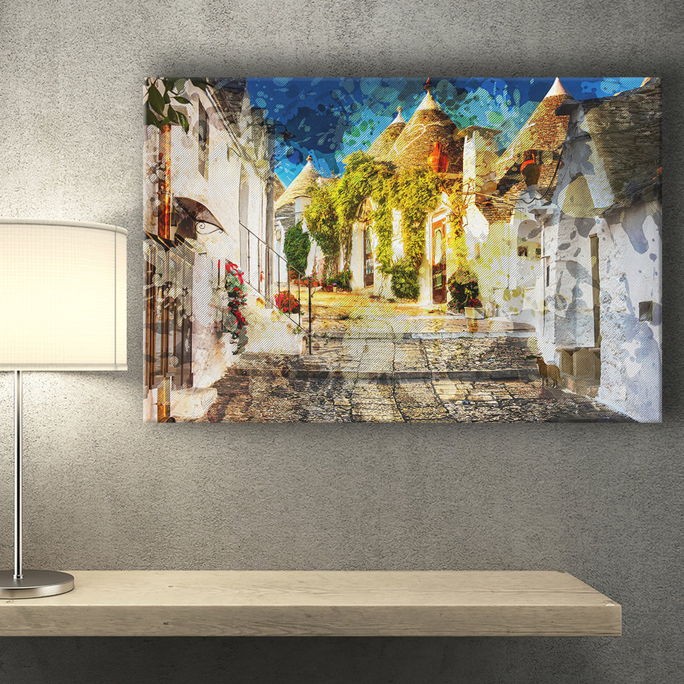 Alberobello, Alberobello Painting, Alberobello, Canvas Prints Wall Art Home Decor
