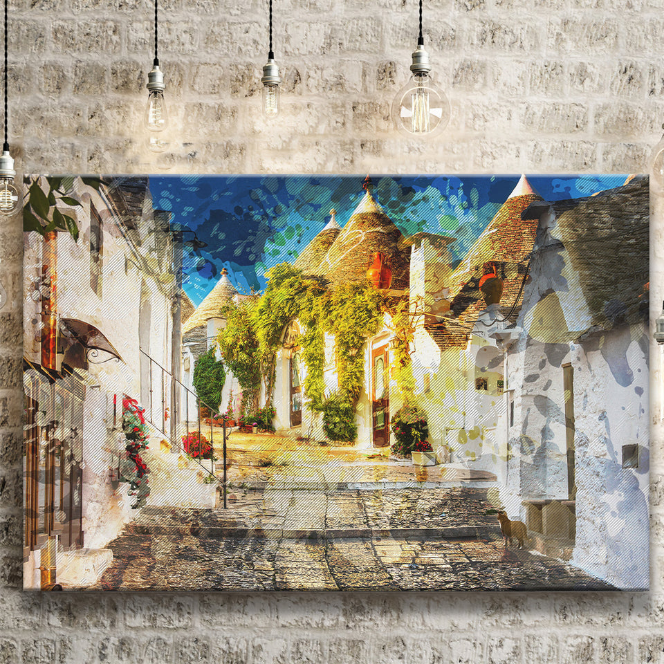 Alberobello, Alberobello Painting, Alberobello, Canvas Prints Wall Art Home Decor