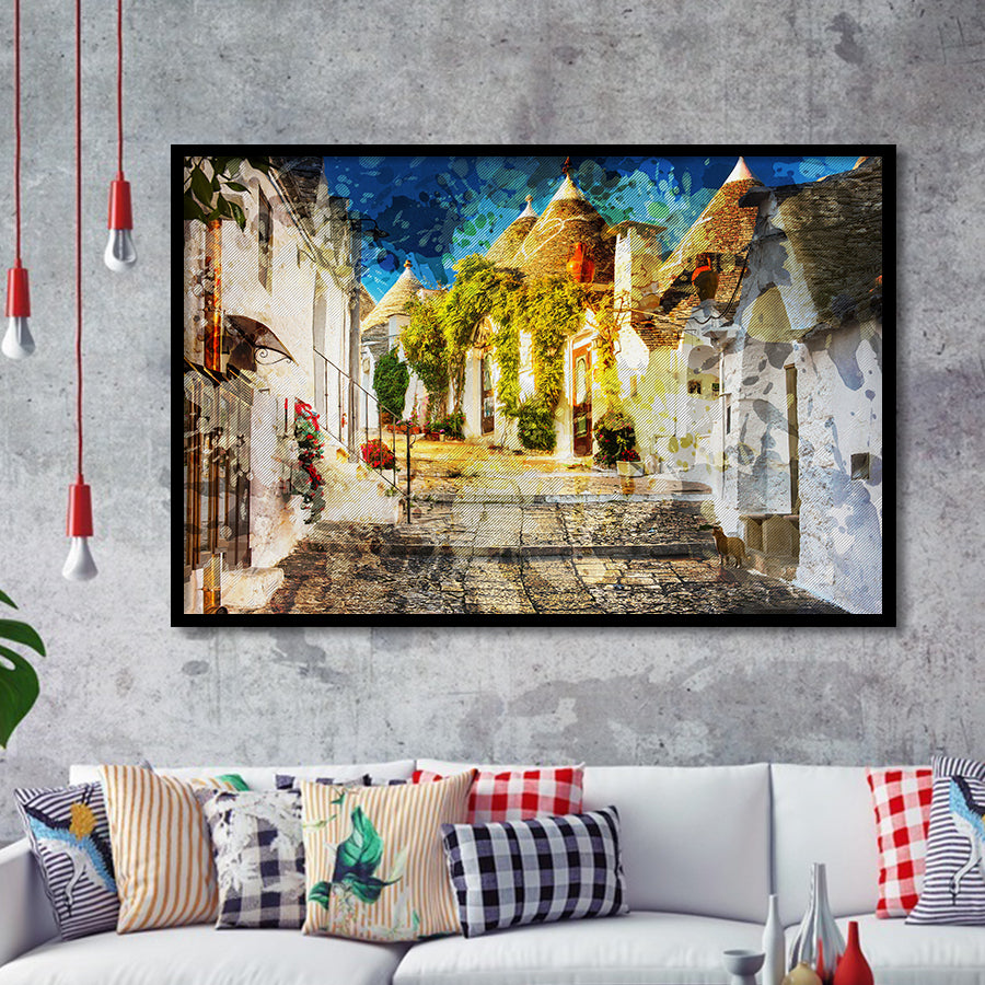 Alberobello, Alberobello Painting, Alberobello, Framed Art Prints Wall Art Home Decor, Ready to Hang