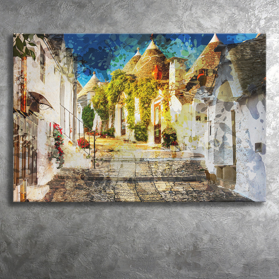 Alberobello, Alberobello Painting, Alberobello, Canvas Prints Wall Art Home Decor