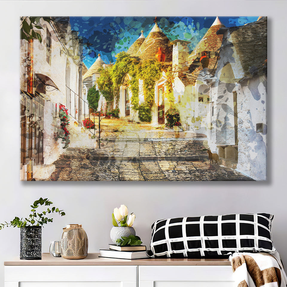 Alberobello, Alberobello Painting, Alberobello, Canvas Prints Wall Art Home Decor