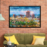 Albuquerque New Mexico Usa Downtown Cityscape City Art Watercolor Framed Art Prints Wall Art Decor,Framed Picture