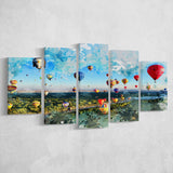 Albuquerque Balloon Fiesta Canvas Art 5 Pieces Canvas Prints Wall Art Decor - Painting Canvas, Mixed Canvas