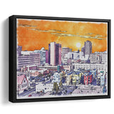 Albuquerque Watercolor Albuquerque New Mexico, Sport Art Prints Fan Gift, Framed Canvas Prints Wall Art Decor
