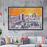 Albuquerque Watercolor Albuquerque New Mexico, Sport Prints Fan Gift, Framed Art Prints Wall Art Decor