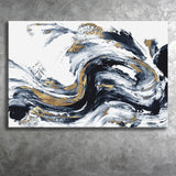 Alcohol Ink Wall Art, White Gold Marble, Canvas Prints Wall Art Home Decor