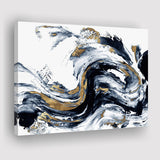 Alcohol Ink Wall Art, White Gold Marble, Canvas Prints Wall Art Home Decor