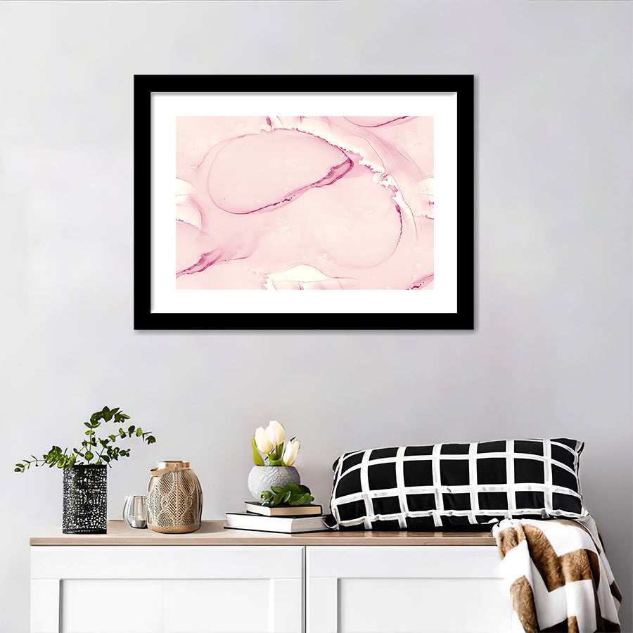 Alcohol Ink Pink Framed Wall Art - Framed Prints, Art Prints, Home Decor, Painting Prints