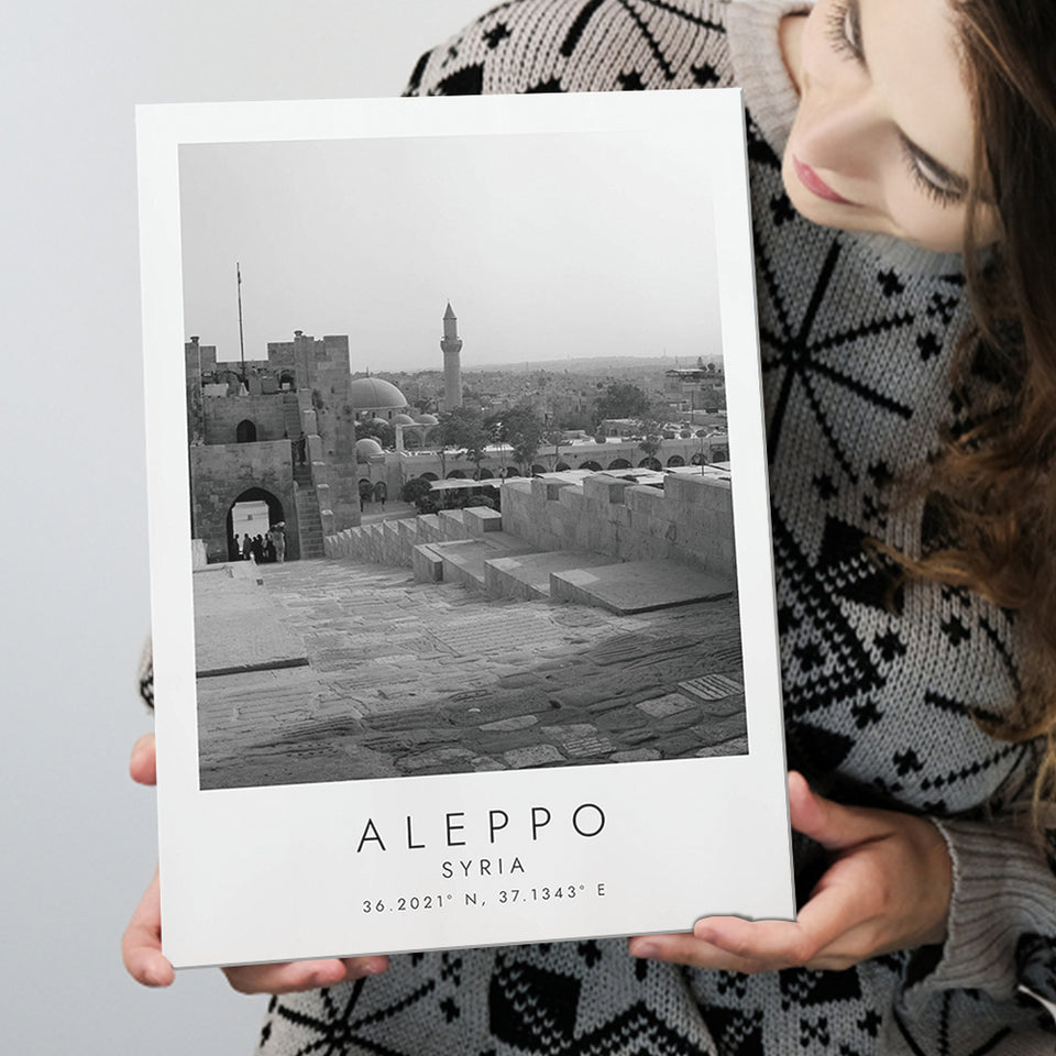 Aleppo, Syria Black And White Art Canvas Prints Wall Art Home Decor