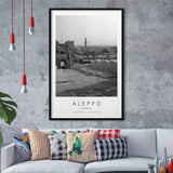 Aleppo, Syria Black And White Art Framed Art Prints Wall Art Decor, Framed Picture
