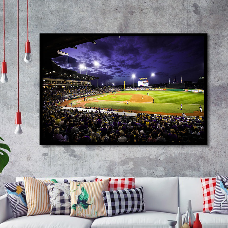 Alex Box Stadium, Stadium Canvas, Sport Art, Gift for him, Framed Art Prints Wall Art Decor, Framed Picture