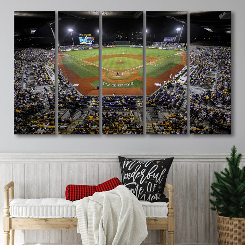 Alex Box Stadium in Louisiana, Stadium Canvas, Sport Art, Gift for him, Multi Panels B, Canvas Prints Wall Art Decor