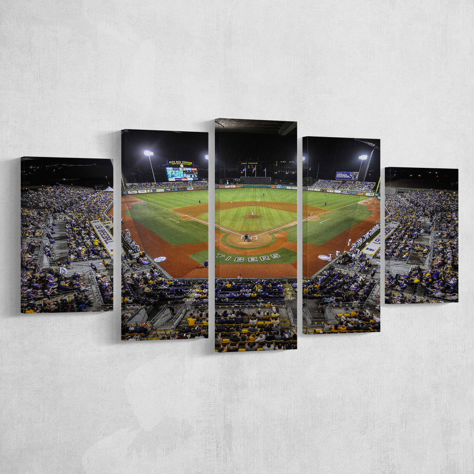 Alex Box Stadium in Louisiana, Stadium Canvas, Sport Art, Large Canvas, Multi Panels, Canvas Prints Wall Art Decor