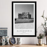 Alexandria, Egypt Black And White Art Framed Art Prints Wall Art Decor, Framed Picture