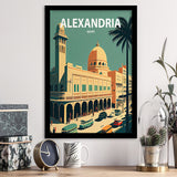 Alexandria Retro Art Print, City Art Print, Framed Art Print Wall Art Home Decor, Framed Picture