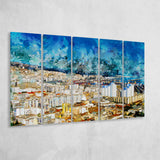 Algeria 5 Piece B Canvas Prints Wall Art Decor, Multi Panels,Large Canvas, Home Decor