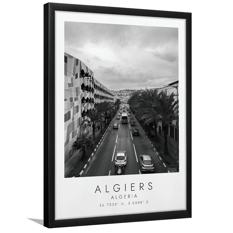 Algiers, Algeria Black And White Art Framed Art Prints Wall Art Decor, Framed Picture
