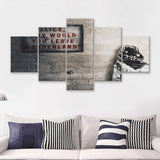 Alice Why Leave Wonderland 5 Piece Canvas Prints Wall Art - Painting Prints, Wall Decor,Multi Panel