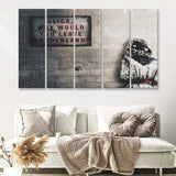 Alice Why Leave Wonderland 5 Piece Canvas Prints Wall Art - Painting Prints, Wall Decor,Multi Panels