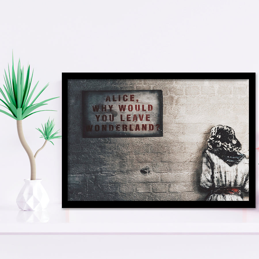 Alice Why Leave Wonderland Framed Art Prints Wall Decor - Painting Prints, Framed Picture