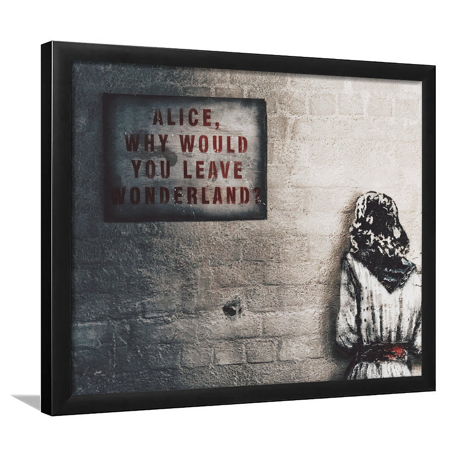 Alice Why Leave Wonderland Framed Art Prints Wall Decor - Painting Prints, Framed Picture