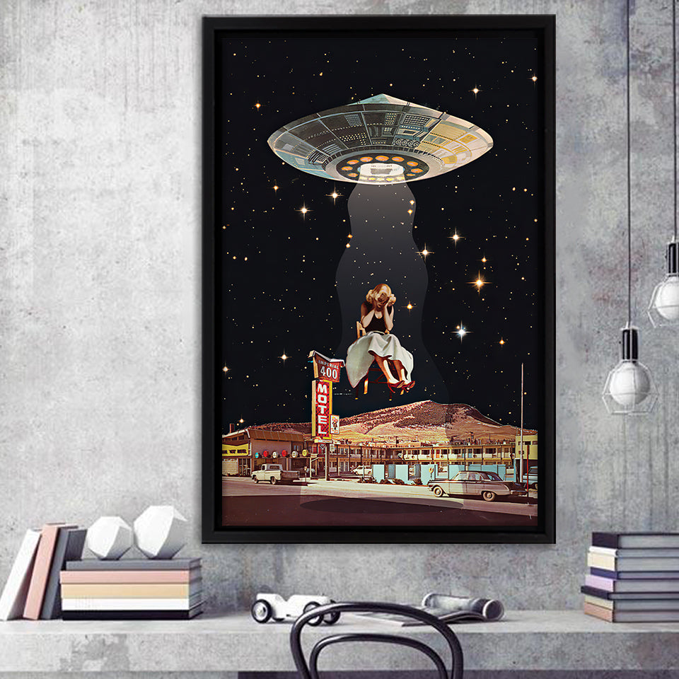 Alien Abduction Frame Canvas Prints Wall Art - Painting Canvas