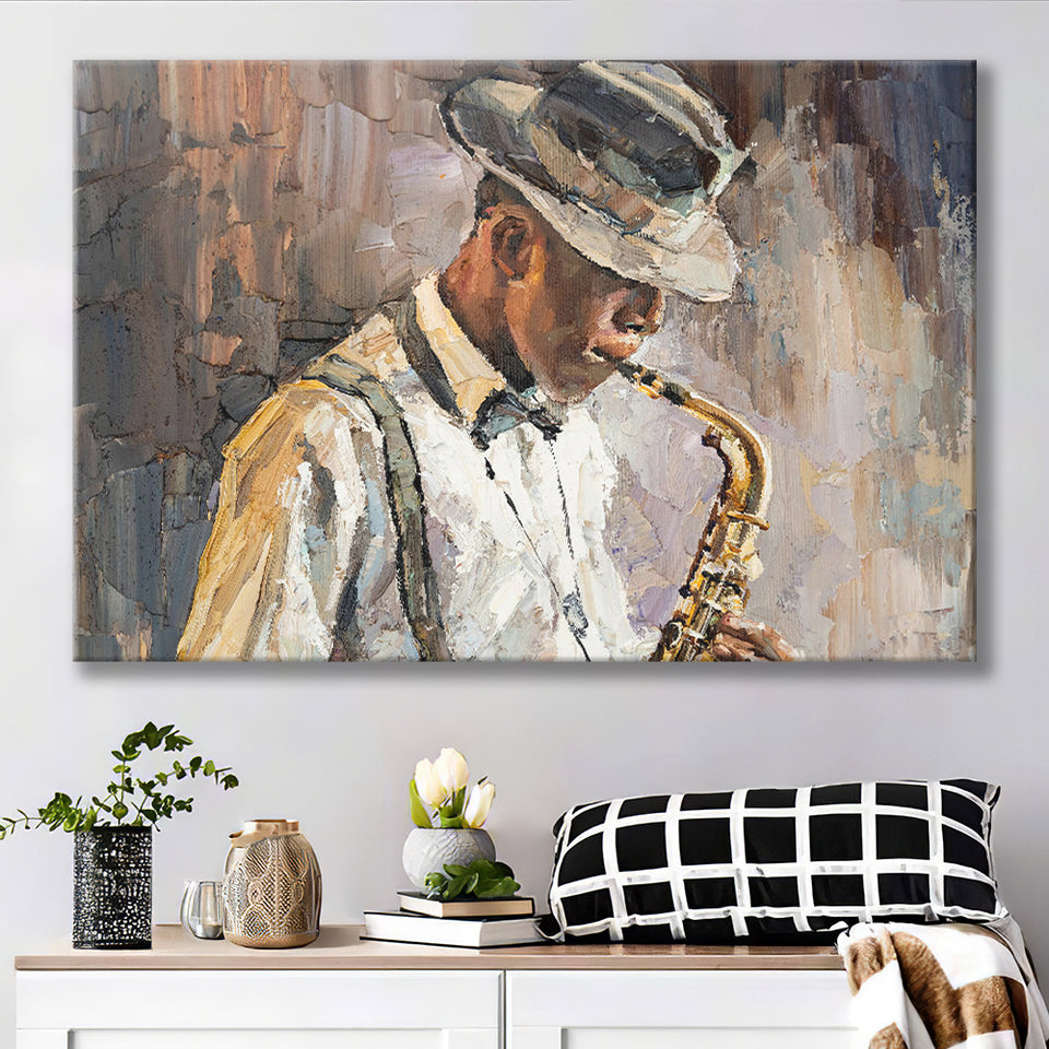 All That Jazz Abstract Canvas Prints Wall Art Decor - Painting Canvas,Home Decor, Ready to Hang