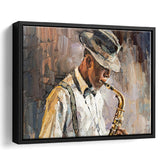 All That Jazz Abstract Framed Canvas Prints Wall Art Decor, Framed Picture, Floating Frame