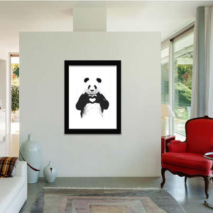 All You Need Is Love-Black and white Art, Art Print, Plexiglass Cover