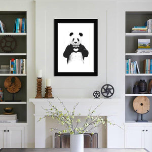 All You Need Is Love-Black and white Art, Art Print, Plexiglass Cover