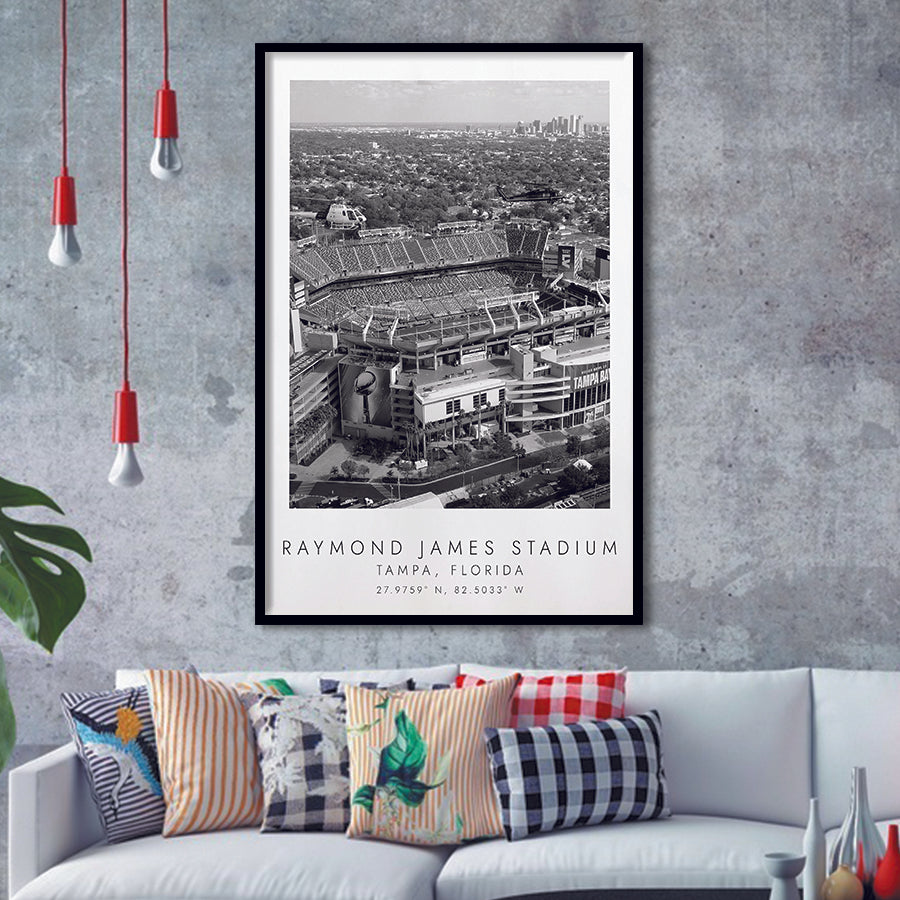 Allegiant Stadium Las Vegas Raiders Football Black And White Art Framed Art Prints Wall Art Decor, Framed Picture