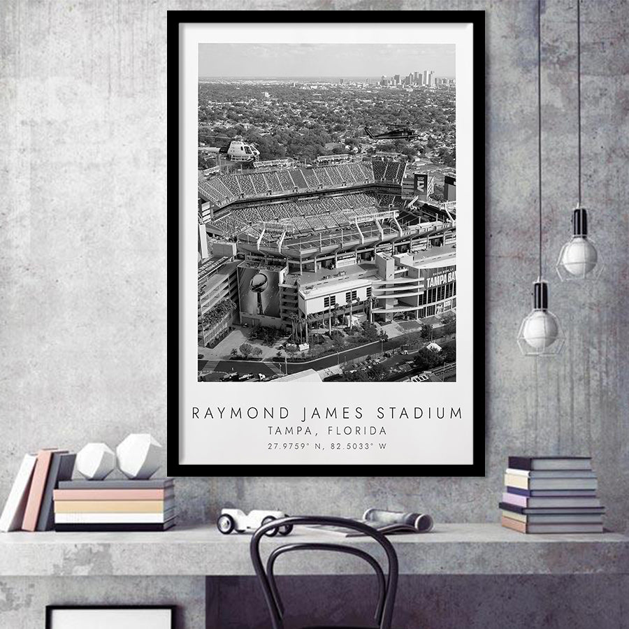 Allegiant Stadium Las Vegas Raiders Football Black And White Art Framed Art Prints Wall Art Decor, Framed Picture
