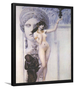 Allegory Of Sculpture By Gustav Klimt-Art Print,Frame Art,Plexiglass Cover
